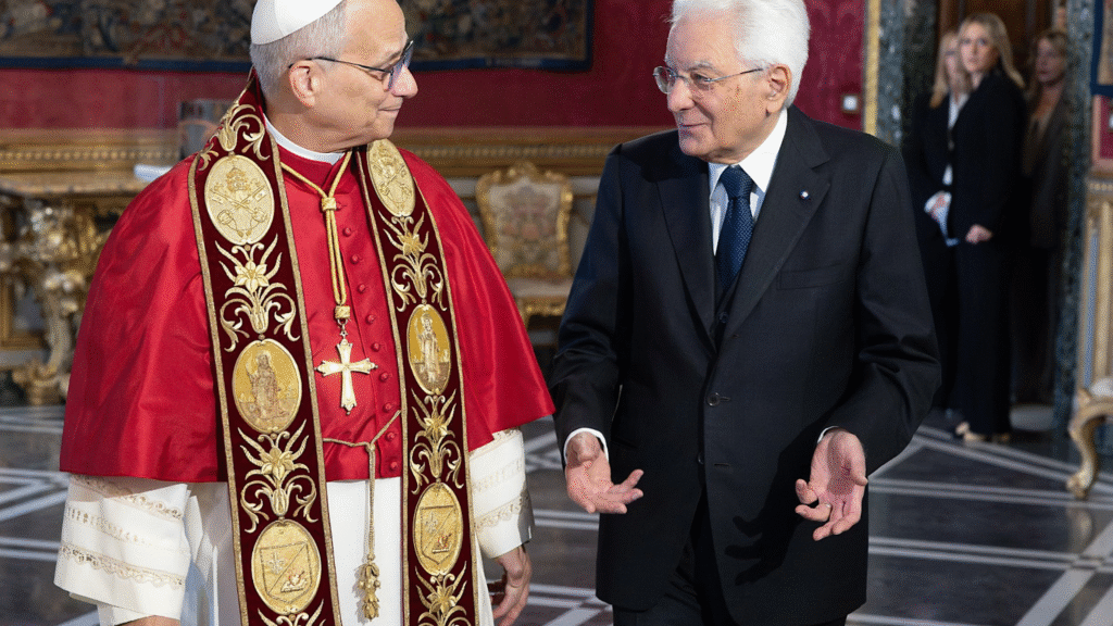 Pope Leo XIV meeting Islamic scholars during visit