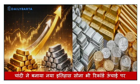 चांदी ने बनाया नया इतिहास सोना भी रिकॉर्ड ऊंचाई पर