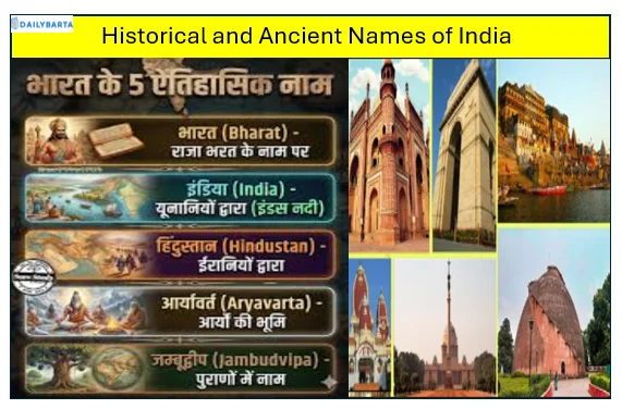 Historical and Ancient Names of India - क्या जानते है आप यह भी है प्राचीन भारत के नाम