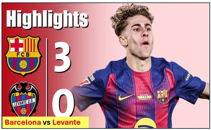 Barcelona vs Levante- बार्सिलोना शीर्ष पर लेवांते को 3- 0 से किया पराजित 