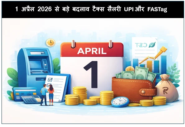 1 अप्रैल 2026 से बड़े बदलाव टैक्स सैलरी UPI और FASTag के नए नियम लागू