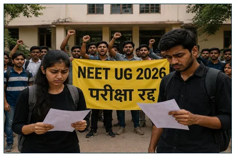 NEET-UG 2026 संकट -  पेपर लीक के बाद परीक्षा रद्द 24 लाख छात्रों का भविष्य अधर में और CBI जांच के आदेश