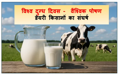 विश्व दुग्ध दिवस -  वैश्विक पोषण डेयरी किसानों का संघर्ष और सतत विकास का उत्सव