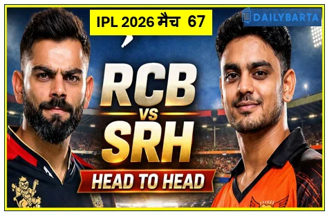 IPL 2026 मैच 67 - हैदराबाद की आंधी में उड़ी बेंगलुरु सनराइजर्स ने RCB को 55 रनों से रौंदा