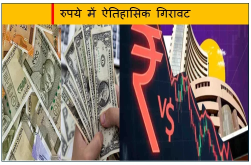 रुपये में ऐतिहासिक गिरावट चौतरफा दबाव में घरेलू शेयर बाजार